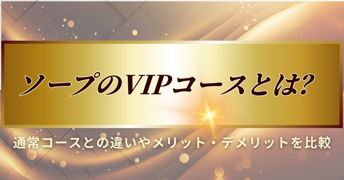 ソープのVIPコース説明